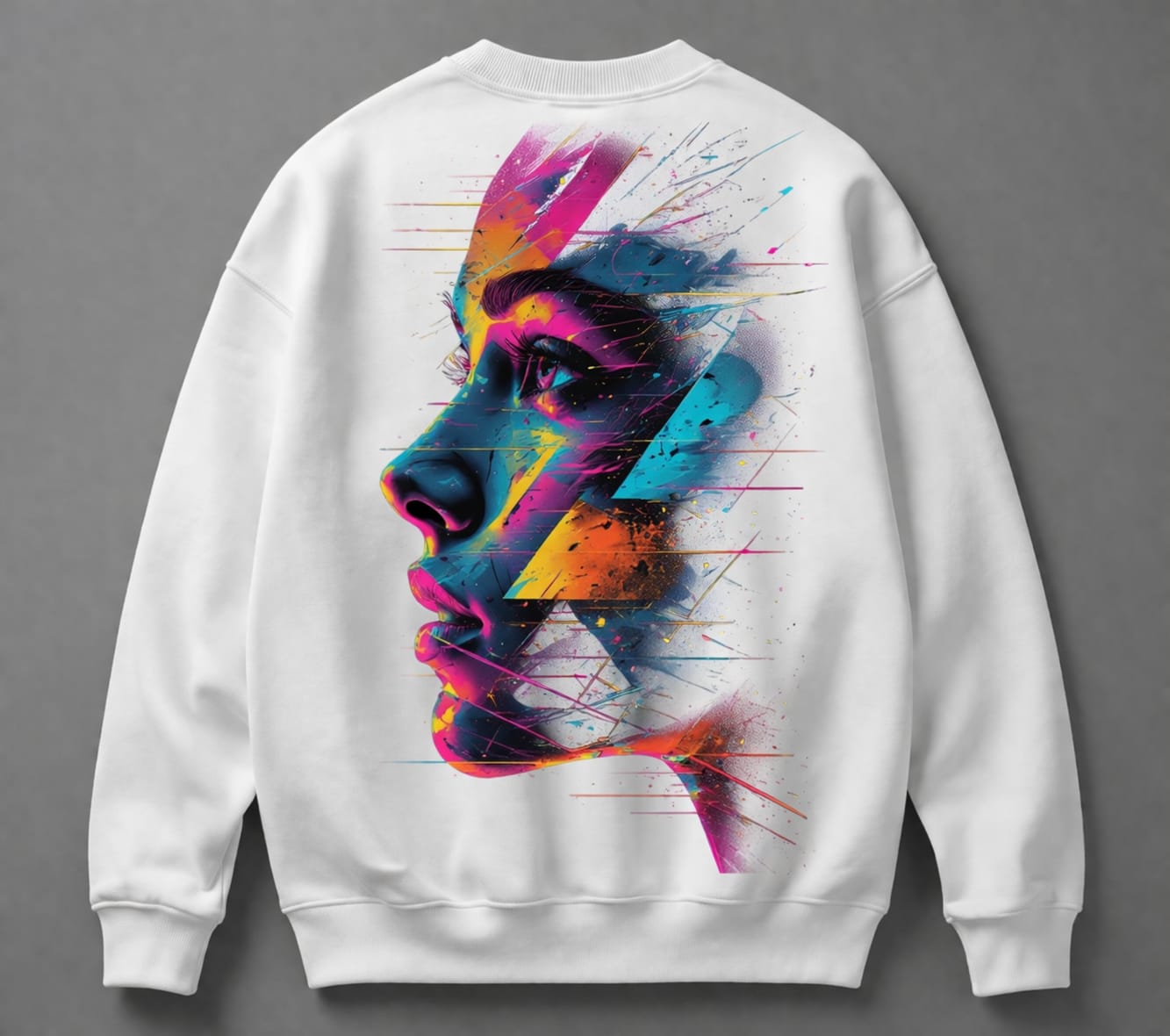 Felpa Oversize "Vibrant Vision" – White Edition