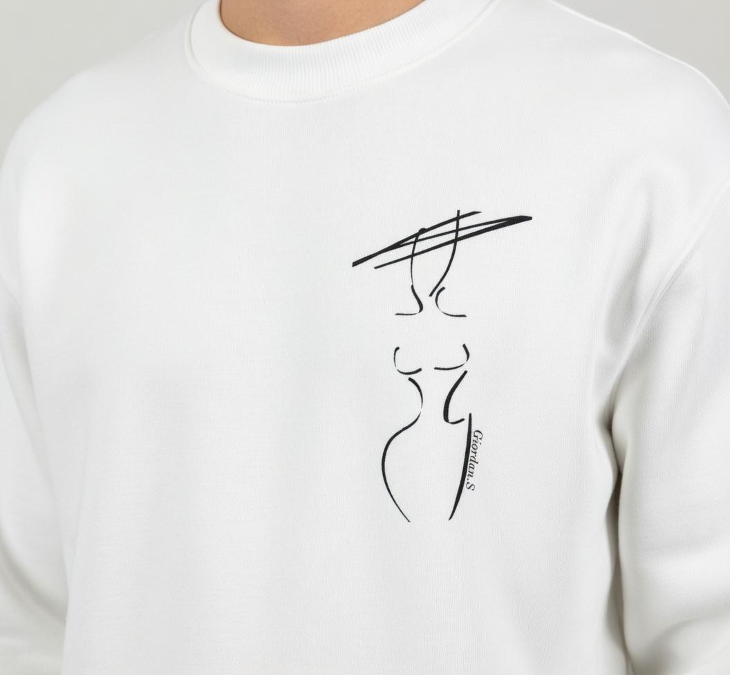 Felpa Oversize "Vibrant Vision" – White Edition